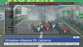F1 sa presunula na simulátory, virtuálnu VC Austrálie vyhral Leclerc