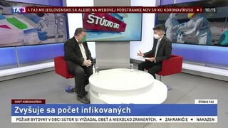 ŠTÚDIO TA3: V. Krčméry o vyššom počte nakazených