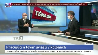 Pracujúci a tovar uviazli v kolónach / Opozícia o nakazených / Boj EK s vírusom