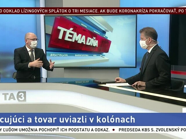 Pracujúci a tovar uviazli v kolónach / Opozícia o nakazených / Boj EK s vírusom