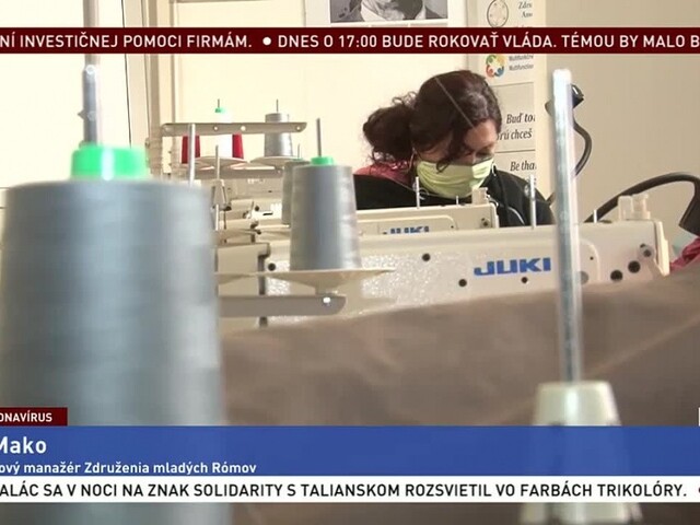 Nákaza ohrozila aj sociálny podnik, z práčovne sa stala krajčírska dielňa