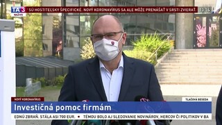 TB  R. Sulíka o investičnej pomoci pre firmy