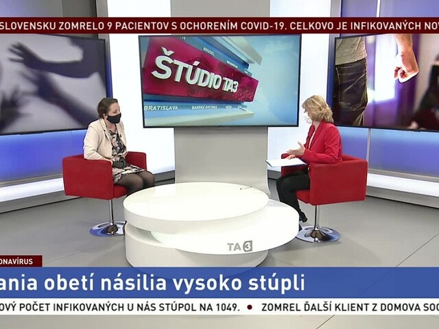 ŠTÚDIO TA3: M. Viteková o linke pre obete domáceho násilia