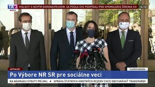 TB J. Žitňanskej, M. Krajniaka a M. Krajčího po rokovaní Výboru pre sociálne veci