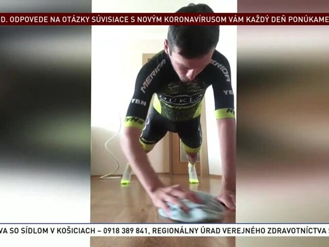 Spojil príjemné s užitočným. Cyklista Bellan pri tréningu upratal