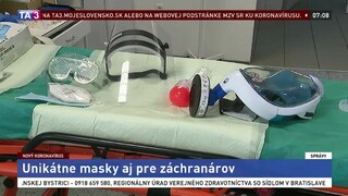 Záchranári a lekári dostanú unikátne masky, dajú sa použiť viackrát