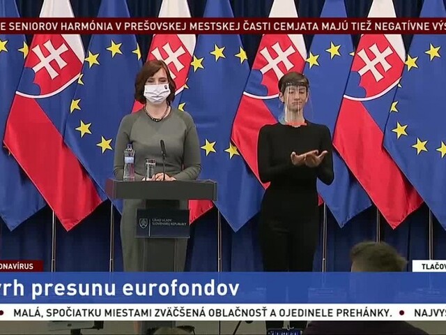 TB V. Remišovej o návrhu presunu eurofondov na boj s nákazou
