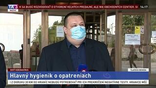 TB hlavného hygienika J. Mikasa a J. Krúpu o opatreniach