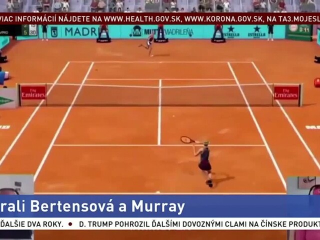 Turnaj v Madride z pohodlia domova ovládli Murray a Bertensová