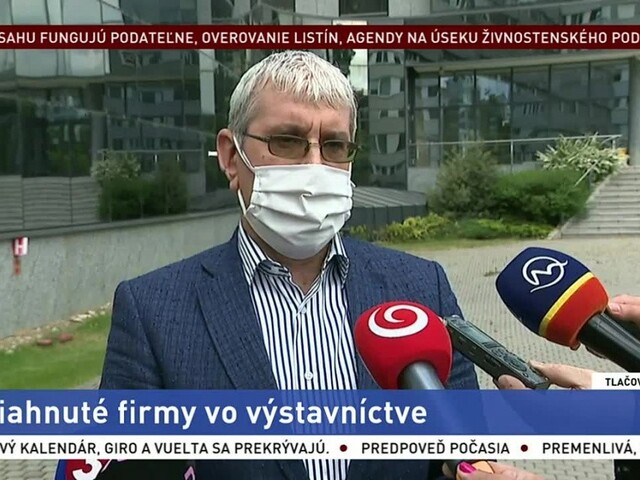Brífing štátneho tajomníka MH SR J. Oravca o firmách vo výstavníctve