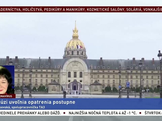 Spolupracovníčka TA3 A. Vrbovská o uvoľňovaní opatrení vo Francúzsku