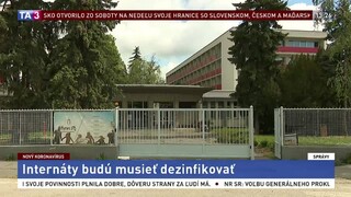 Internáty využívané na povinnú karanténu prejdú dezinfekciou