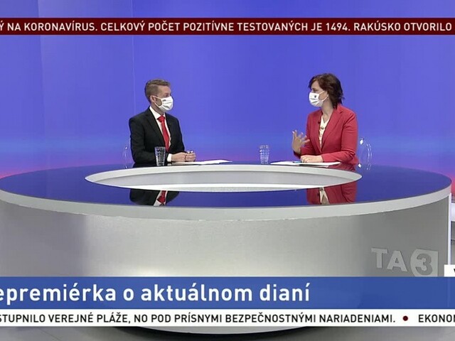 Vicepremiérka o aktuálnom dianí / Vplyv pandémie na chod zdravotníctva / Priority vlády pre ľudí v regiónoch