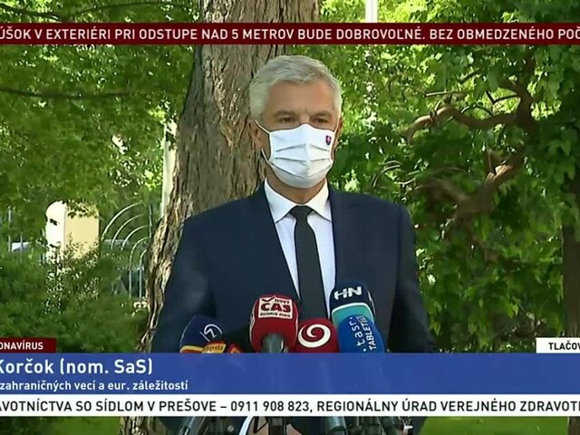 TB ministra zahraničných vecí I. Korčoka o koordinácii pri otváraní hraníc