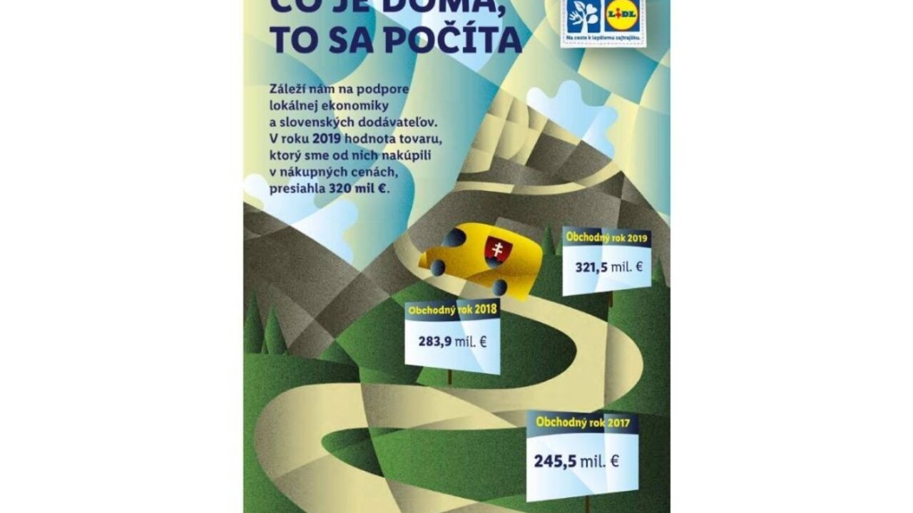 Lidl nakúpil od slovenských dodávateľov tovar v hodnote viac ako 320 miliónov eur
