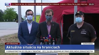 Brífing J. Bučkuliaka o proteste na hraniciach a ekaranténe