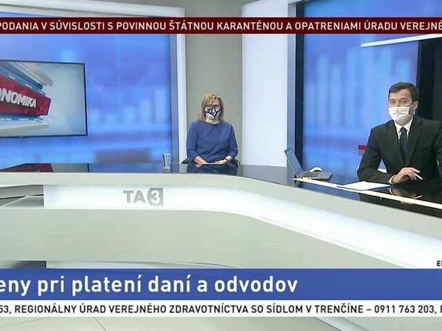 HOSŤ V ŠTÚDIU: M. Sameková o platení daní a odvodov po pandémii