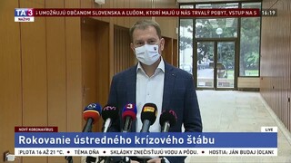 Vyhlásenie I. Matoviča po rokovaní krízového štábu