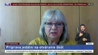 S. Tokárová o príprave jedální na otváranie škôl