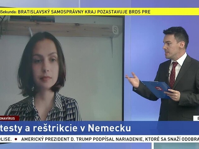 ŠTÚDIO TA3: V. Bellová o protestoch a reštrikciách v Nemecku