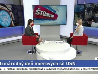 ŠTÚDIO TA3: Štátna tajomníčka MZV SR I. Brocková o Medzinárodnom dni mierových síl OSN