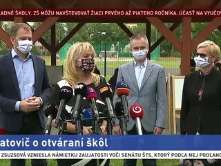 Brífing premiéra I. Matoviča o otváraní škôl a škôlok