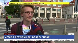 Na nosenie rúšok majú Slováci odlišné názory, ukázala anketa TA3