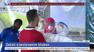 Slovan už otestovali, náklady na testy zaplatí Únia ligových klubov