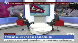 ŠTÚDIO TA3: Virológ F. Čiampor o vakcíne a liekoch proti koronavírusu
