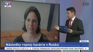 ŠTÚDIO TA3: Ekologická aktivistka L. Szabová o ropnej havárii v Rusku