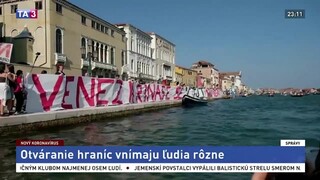 V uliciach vytvorili živú reťaz na protest proti masovému turizmu
