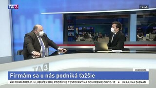 ŠTÚDIO TA3: P. Serina o tom, že firmám sa u nás podniká ťažšie