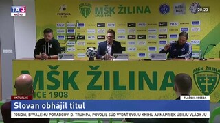 TB trénerov P. Staňa a J. Kozáka ml. po zápase Žilina - Slovan
