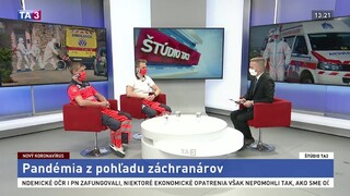 ŠTÚDIO TA3: M. Polák a R. Száz o pandémii z pohľadu záchranárov