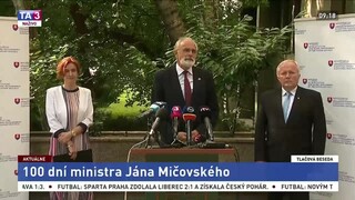 Minister pôdohospodárstva J. Mičovský o 100 dňoch vo funkcii