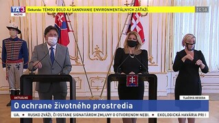 TB prezidentky Z. Čaputovej a ministra J. Budaja o ochrane životného prostredia