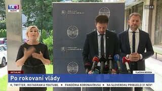 TB ministra E. Hegera a premiéra I. Matoviča o úprave rozpočtu