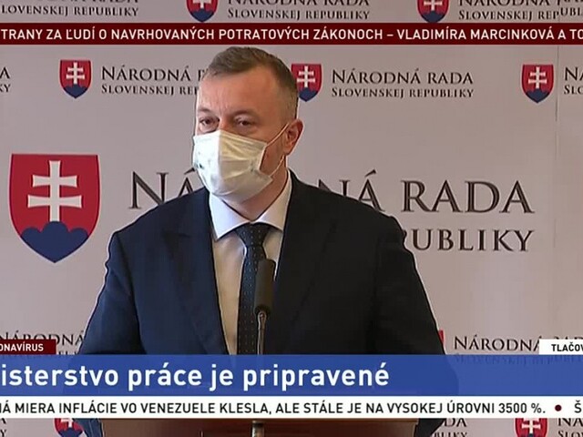 TB ministra práce M. Krajniaka o prípravách na zhoršenie situácie