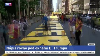 Na životoch černochov záleží. Aktivisti namaľovali odkaz Trumpovi
