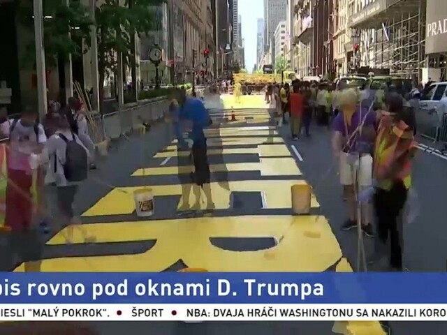 Na životoch černochov záleží. Aktivisti namaľovali odkaz Trumpovi