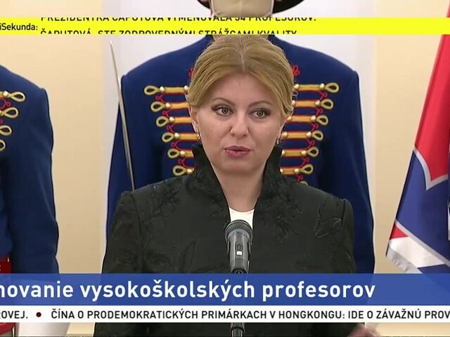 Príhovor Z. Čaputovej pri menovaní vysokoškolských profesorov