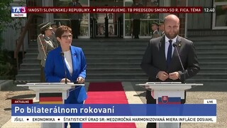 TB J. Naďa a A. Krampovej-Karrenbauerovej po bilaterálnom rokovaní