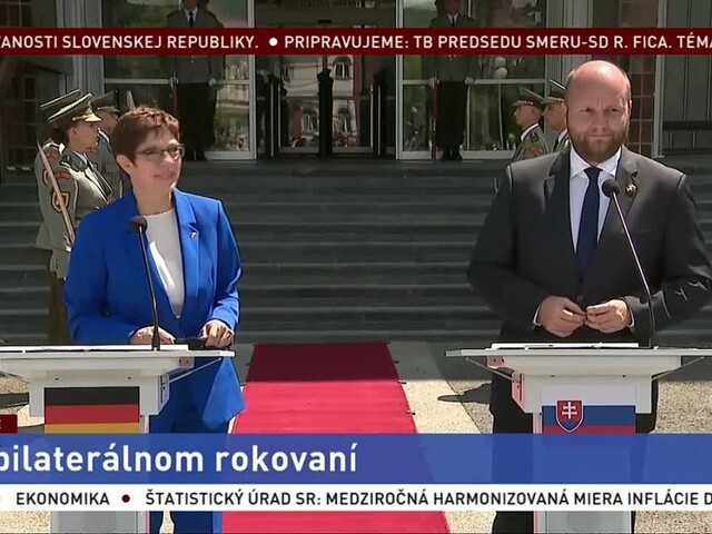 TB J. Naďa a A. Krampovej-Karrenbauerovej po bilaterálnom rokovaní