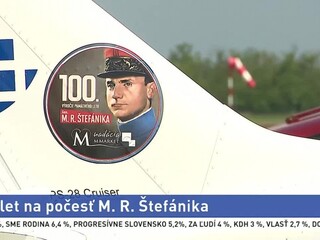 Preletom lietadiel si v Bratislave pripomenuli výročie Štefánika