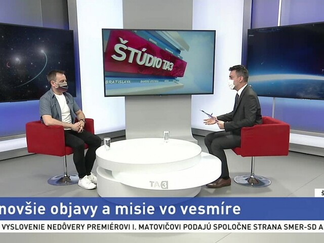 ŠTÚDIO TA3: J. Šilha z UK o misiách vo vesmíre