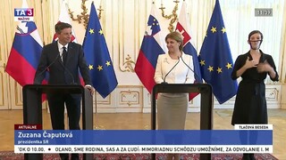 TB Z. Čaputovej po rokovaní so slovinským prezidentom