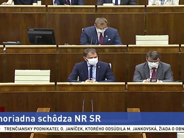 Otvorenie mimoriadnej schôdze NR SR k vysloveniu nedôvery