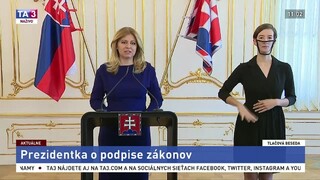 TB Z. Čaputovej k vetovaniu troch zákonov