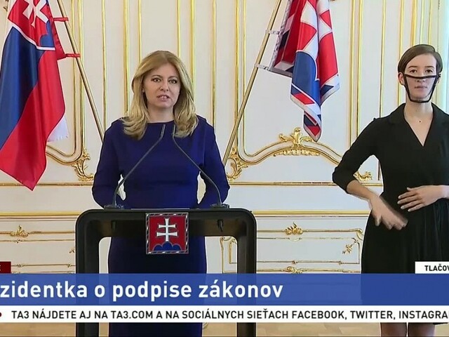 TB Z. Čaputovej k vetovaniu troch zákonov