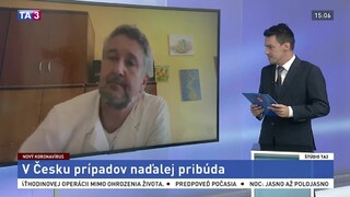ŠTÚDIO TA3: Epidemiológ P. Smejkal o vývoji pandémie v ČR